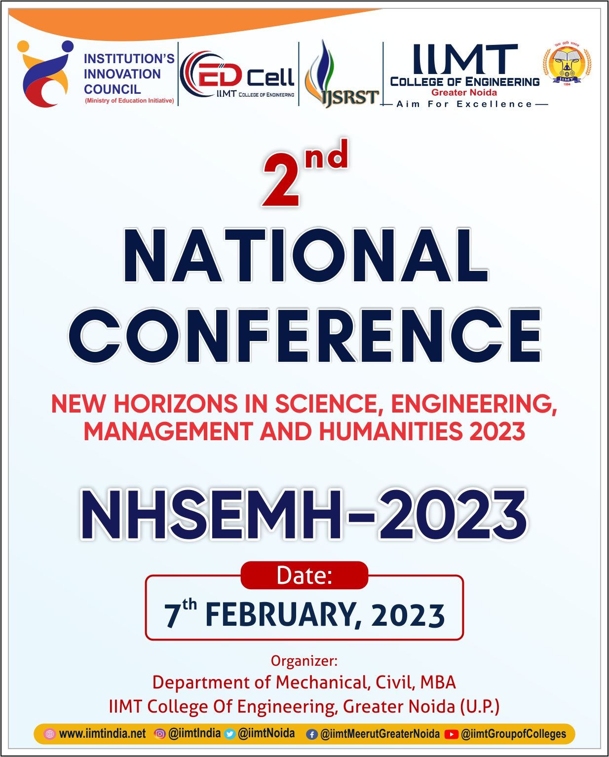 2nd National conference on Recent Innovations in Science, Engineering and Technology