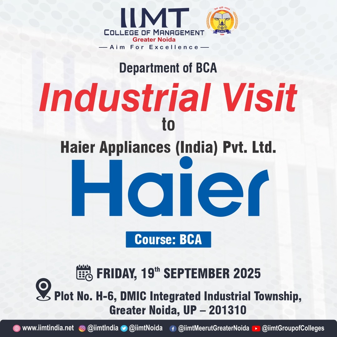  Industrial Visit to Haier Appliances