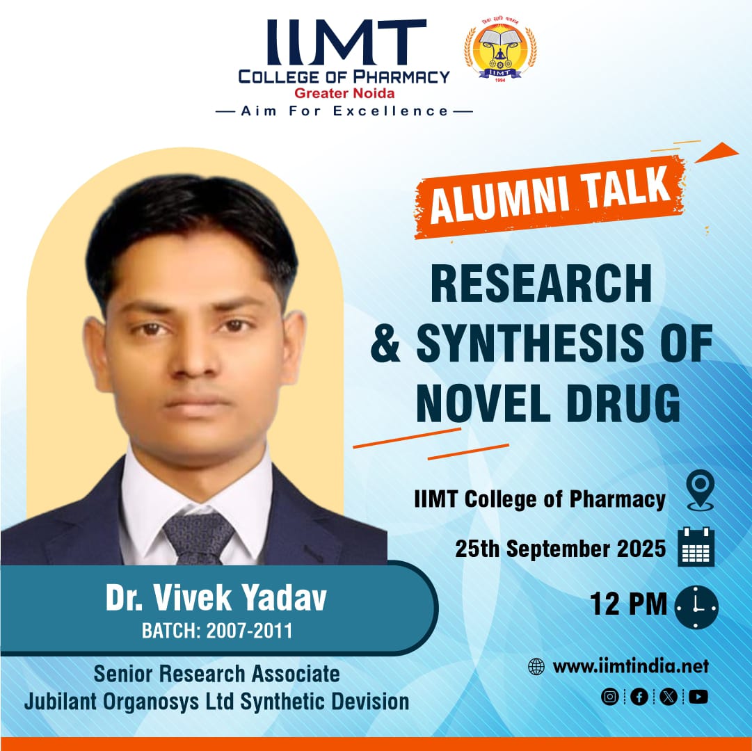 Alumni Talk On Research & Synthesis of Novel Drug